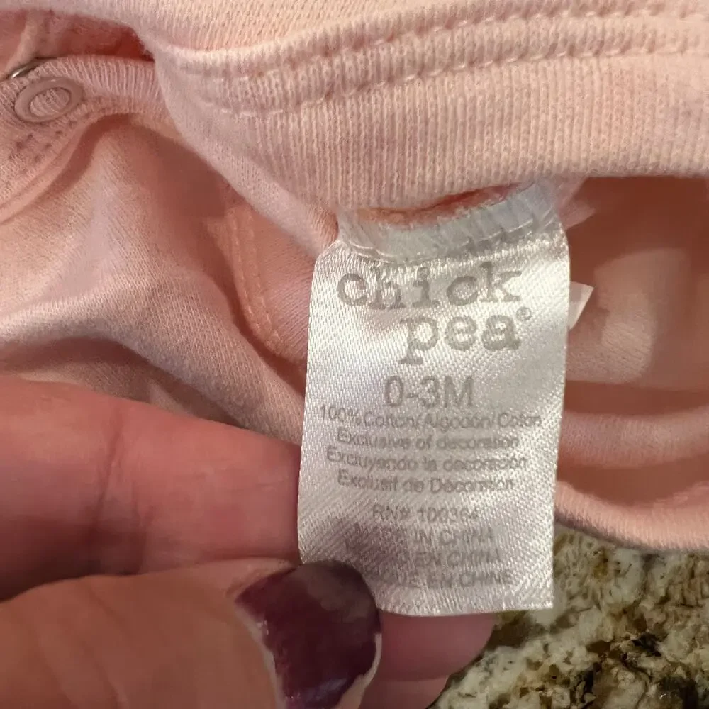 NWT Chick Pea 5 Piece Baby Grow With Me Bodysuits - Sizes 0/3-3/6 months